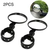 1 paire accessoires réglable à 360 degrés rotation à bicyclette à bicyclette ABS Easy Installation Rétroviseur Miroir Vélo Mini Pliage