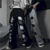 high street cartoon men joggers wide leg pants sweatpants couple clothes vintage Harajuku trousers straight casual plus size 201128