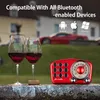 Portable Speakers Red Bluetooth Speaker Vintage Radio-Greadio FM Radio Old Fashioned Classic Style Strong Bass Enhancement Loud Volume