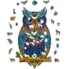 Ny A4 Träpussel Jigsaw Unique Shape Jigsaw Pieces Charming Owl Wood Jigsaw Puzzle Gift for Adults and Kids7943127