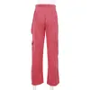 Weekeep Women Casual Pockets Patchwork Cargo Pants 2020 High Waist Straight Trousers Women Pants LJ200820
