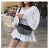 Luksusowy Cross Ciała Messenger Torba dla kobiet Wysokiej Jakości Moda Rhinestone Fringe Torba Torba Miękkie Skórzane Projektant Torby Na Ramię Diamond Lattice Shiny Sprzęgła Torba HBP