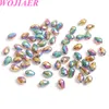 Wojiaer Faceted Water Drop Bead Crystal Beads 느슨한 DIY 보석 제작 팔찌 목걸이 액세서리 8x12mm BA302