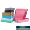 5 pcs / 10 pcs Caixas de papel kraft colorido DIY caixa de papel dobrável caixas de presente de presente acessórios de jóias roupas de embalagem de roupas para festa