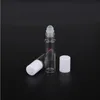 50pcs Promoção de lote Vidro de vidro 10ml Botão de perfume Branco tampa 1 3 onças de óleo
