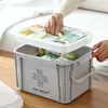 Plastic First Aid Kit Large Box Storage Bins Multi layer Medicine Container Home organizer for LJ200812