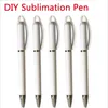 Sublimation Blank Ballpoint Pen White DIY Advertising Business Heat Transfer Printing Gel Pen RRD13098