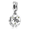 AODUOLA New 50PCS Enamel Cartoon Silver plalted Alloy Metal Charms Beads fit European Charm Bracelet DIY Jewelry