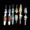 Accessoires pour fumeurs Kit de collecteur de nectar en verre avec pointes de quartz Dab Straw Oil Rigs Silicone Pipe à fumer Pipe en verre Dab rig285Z