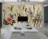 3d Wallpaper Living Room Dragonfly Lotus 3d Wallpaper Indoor TV Background Wall Decoration Living 3d Wallpaper