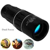 16x52 Telescópio monocular de duplo foco caça a uma visão noturna digital Upgrade monocular de mão para concertos turísticos para concertos de pesca esportes de acampamento de vela