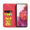 磁気閉鎖スキンは、Samsung A52 A32 A02S A12 S20 FEのPUレザーウォレットケースを感じます。