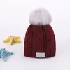 2020 inverno de malha de pele real chapéu de pele mulheres engrossam gorros com 15cm raposa real pompom pompoms de pele quente tampões de snapback pompon beanie chapéus