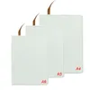 A4 A5 A6 Sublimation Blank Journal Notepads Plain White Heat Transfer Customized Printing Notebook