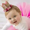 Ins 60 stilar baby födelsedag krona hårtillbehör småbarn blommor pannband party tiara hårband barn prinsessa glitter8515680