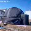 6 m diameter Zwarte opblaasbare planetariumkoepel museum en wetenschapsacademie onderwijs met ritssluiting deursysteem met korting