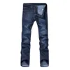 Mäns Casual Denim Bomull Zipper Jeans Höst Hip Hop Loose Workwear Långbyxor Modis Blå Overaller Rakbyxor #z 201117