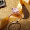 Shipei 925 Sterling Silver Radiant Pink Greated Moissanite Diamonds Gemstone Wedding Fine Jewelry Engagement Rose Gold Rings J01128340377