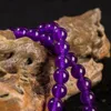1 LOTE DA TRAￇￃO 4 6 8 10 12 mm Purple Quartz Crystal Stone redonda Contas de espa￧ador solto para j￳ias Fazendo colar Diy H Jllrty