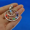 Fashion 7 Yoga Chakra Pendant for necklace Healing Stones women necklaces Will and Sandy gift