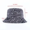 Mulheres Paisley Bandana Panamá Bucket Hat duplo -lados Vintage Print Print Basin Chapéus Bob Men Sun Pesca Fisherman Hat Hip Hop Caps