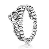 Nuevo 925 anillo de plata esterlina clásicos a cielo abierto amor corazón princesa Tiara Royal Crown Ring para mujer Regalo Pandora Jewelry