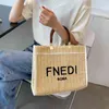 summer new straw large capacity hand signature wide shoulder strap sling Shoulder Messenger woven women's bag