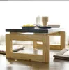 Masif ahşap küçük çay masa oturma odası mobilya tatami japon katlanır cumbalı pencere oturma düşük tablolar285o