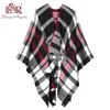 2020 NY DESIGN WAISTBAN DESS VINTER PONCHO FÖR KVINNA Damer Cashmere Wool Ponchos Leather Hem Shawn Sticked Women Poncho Scarf LJ8527105