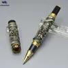 Высокое качество Jinhao бренд ручка серебристый и серый двойной формы рельефы роликовые шариковые ручки роскошные школьные кабинеты поставки писать гладкие подарочные ручки