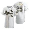 Hommes Femmes Jeunes #4 Yadier Molina 46 Paul Goldschmidt 18 Carlos Martinez Custom White Golden Edition