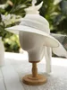 Hot Sale-2020 Big Mesh Bowknot Bucket Chapéu Vintage Flor Branco Padrão Malha Fedoras Elegante Festa de Casamento Véu