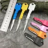 usd0.01 Stainless Folding Knife Keychains Mini Pocket Knives Outdoor Camping Hunting Tactical Combat Knives Survival Tool EDC Tool 8 Colors in Full Stock