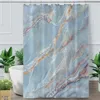 BlessLiving Marble Stone Shower Gold Black Polyester Waterproof Bath Curtain With Hooks Trendy Abstract Bathroom Decor 2011287254733