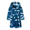 Iyeal Kids Robe Bathrobe Flannel Sleepwear Meninos Recedores para meninas Roupas Inverno Caso quente Desgaste infantil Roupas de roupas LJ201216