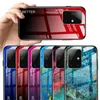 Härdade glasfodral för Samsung Galaxy A51 A71 A81 Skydd med mjuka TPU-kanter för Samsung Note 10 Lite M60s Case Full Protection