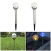 Caminho solar LED luzes crackle bola de vidro ao ar livre luzes de paisagem para o gramado jardim pátio pátio pinça a cores mudando 4 pack