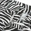 Shengpalae 패션 스프링 얼룩말 동물 동물 인쇄 넓은 다리 바지 여성 캐주얼 바지 섹시한 허리 벨 바닥 바지 ZA3070 201112