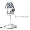 Microphones Microphone Condensateur Enregistrement Sonore Rétro PC Ordinateur Portable Studio Conférence MIC Avec Câble Audio 3.5mm