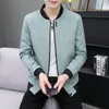 Jacket Men's Trend Spring and Autumn Pure Color Casual Korean Slim Wild Fashion Stand Collar Baseball Uniform 220301