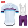 레이싱 세트 2022 Raudax Summer Brockyable Team Cycling Jersey 세트 자전거 착용 의류 19D 젤 패드 반바지 MTB Short Sleeve Sportwear