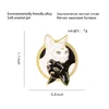 Spille smaltate di gatti streghe Taichi Yin Yang distintivi spille Spilla Borsa per vestiti Punk gotico Gioielli animali regali per gli amici
