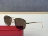 Solglasögon för män och kvinnor 2022 Designer Vintage Summer Style 0228 Anti-ultraviolett Rosa Retro Tallrik Ovala Framlös Körfiske Mode Slumpmässig Box