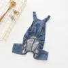 Denim Haustier Hund Overall Frühling Sommer Welpen Weste Cowboy Hund Kleidung Welpen Teddy Denim Kostüm Jacke