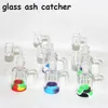 Wasserpfeifen Bong Catcher 14 mm 18 mm dicker Pyrex-Glas-Bubbler Ash Catcher 45 90 Grad Ashcatcher Wasserpfeife Silikon-Handpfeifen