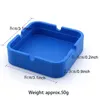 Silicone Ashtrays Anti-shock Heat-resistant Square Round Ashtray Smoke Accessories