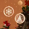 Light String LED Elderly Decoration Christmas Tree Color Printing Disc Copper Wire Curtain Light Waterproof Remote Control USB 60pcs