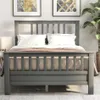 US magazzino camera da letto mobili mobili legno piattaforma letto con testiera e pedana, pieno (grigio) A58 A22