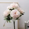 Simulering av 5 Princess Peony Bundle European Decoration Blommor Bröllop Hem Landing Blomma Ornament