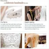 Lace Wedding Dresses 2022 Bridal Gown with 1/2 Half Sleeves Applique Sweep Train Beach Country Custom Made Plus Size Vestidos De Novia